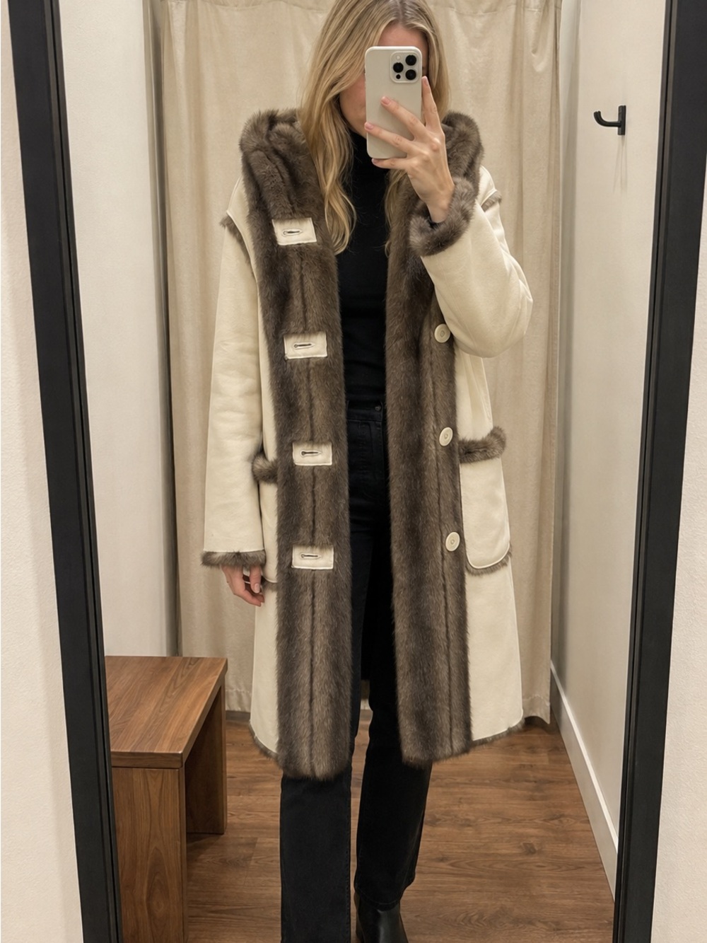 NWT Dennis by Dennis Basso Reversible Faux Fur Coat Sz 1X Vintage
